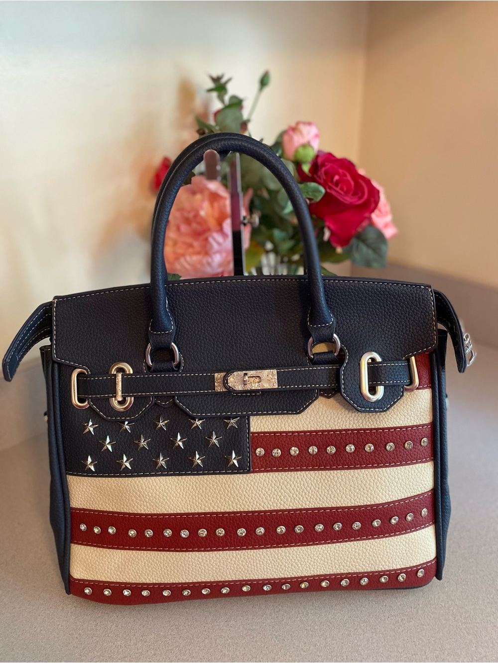 Montana West American Pride Collection Satchel Bag & Wallet Set - Picture 4 of 15